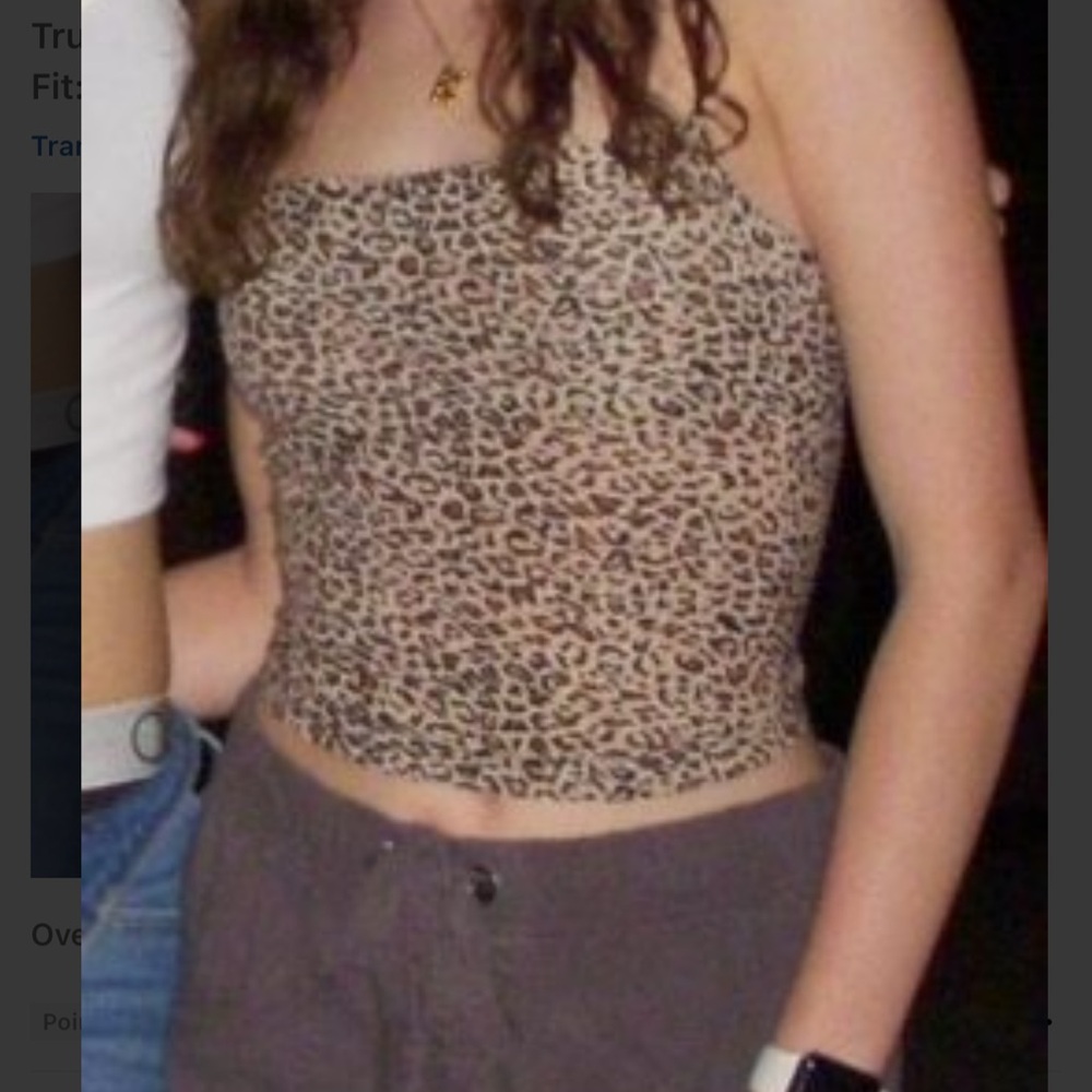 Leopard Print tank Top Strappy back - Picture 2 of 3